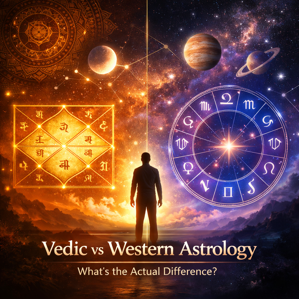 Vedic vs Western Astrology — What's the Actual Difference?
