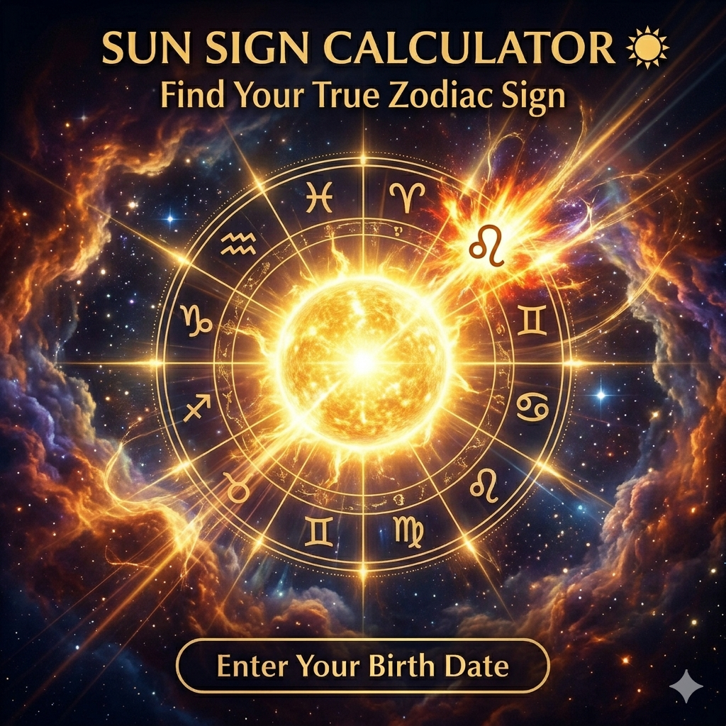 Sun Sign Calculator — Find Your Exact Sun Sign by Date of Birth