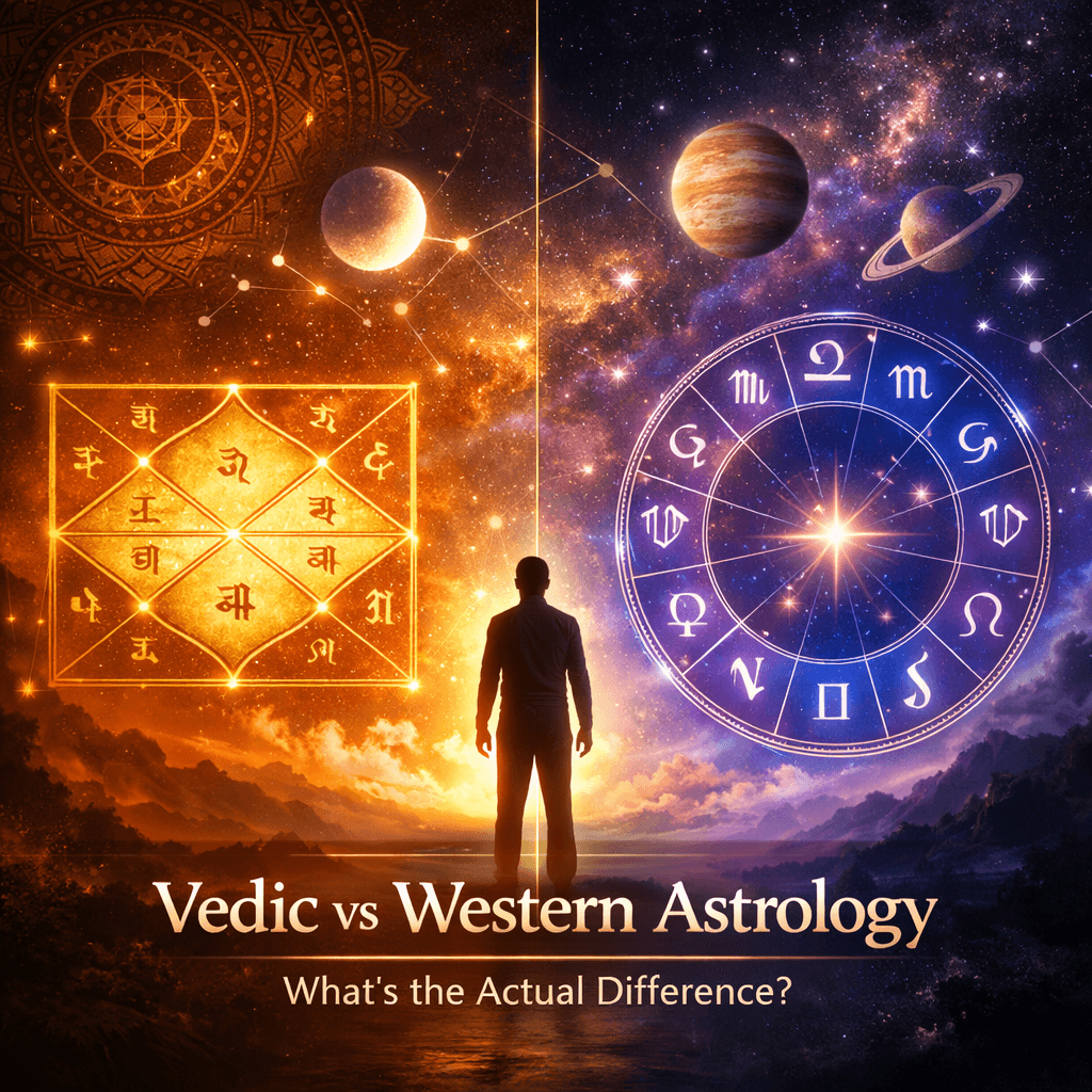 Vedic vs Western Astrology — What's the Actual Difference?