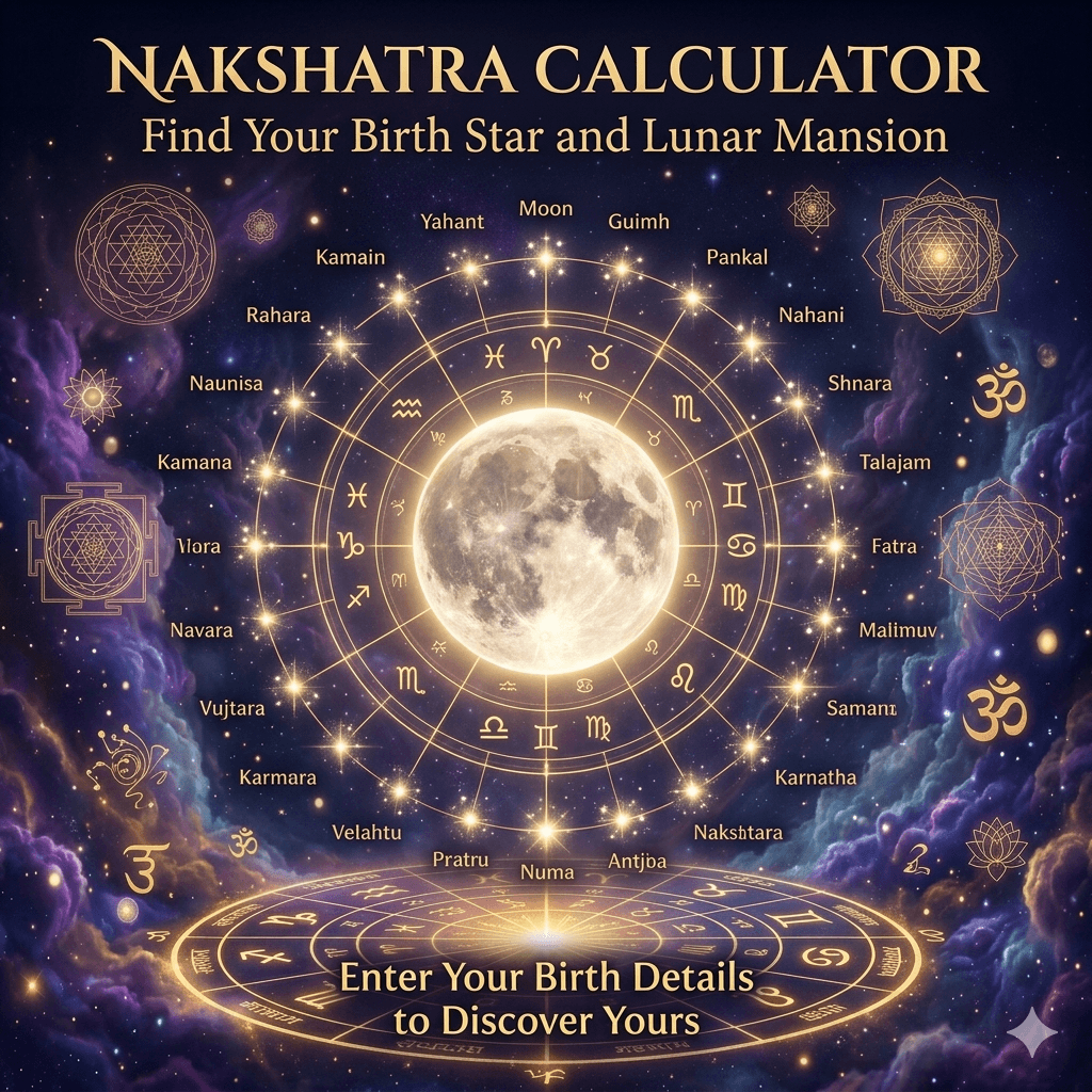 Nakshatra Calculator — Find Your Birth Star and Lunar Mansion