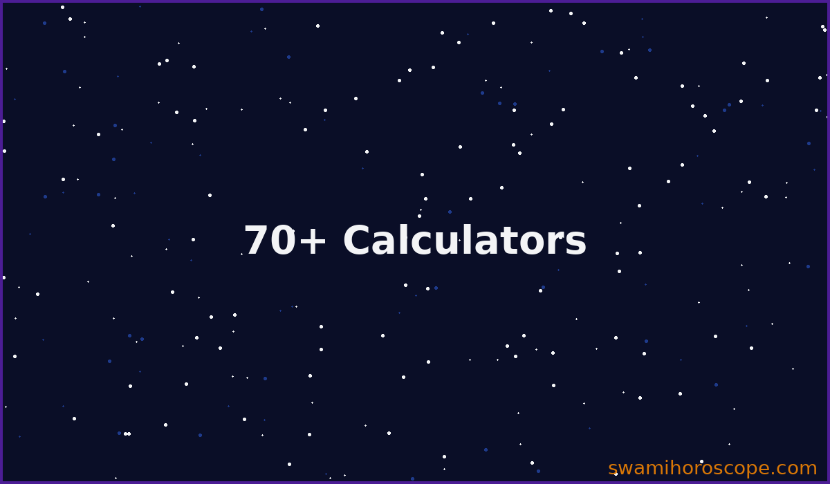 70+ astrology calculators